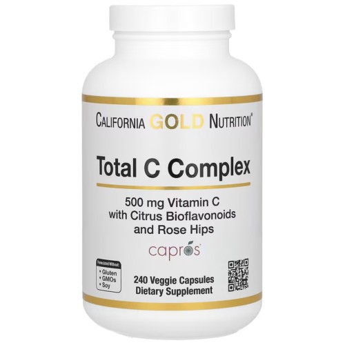 California Gold Nutrition, Total C Complex, 500 мг, 240 растительных капсул